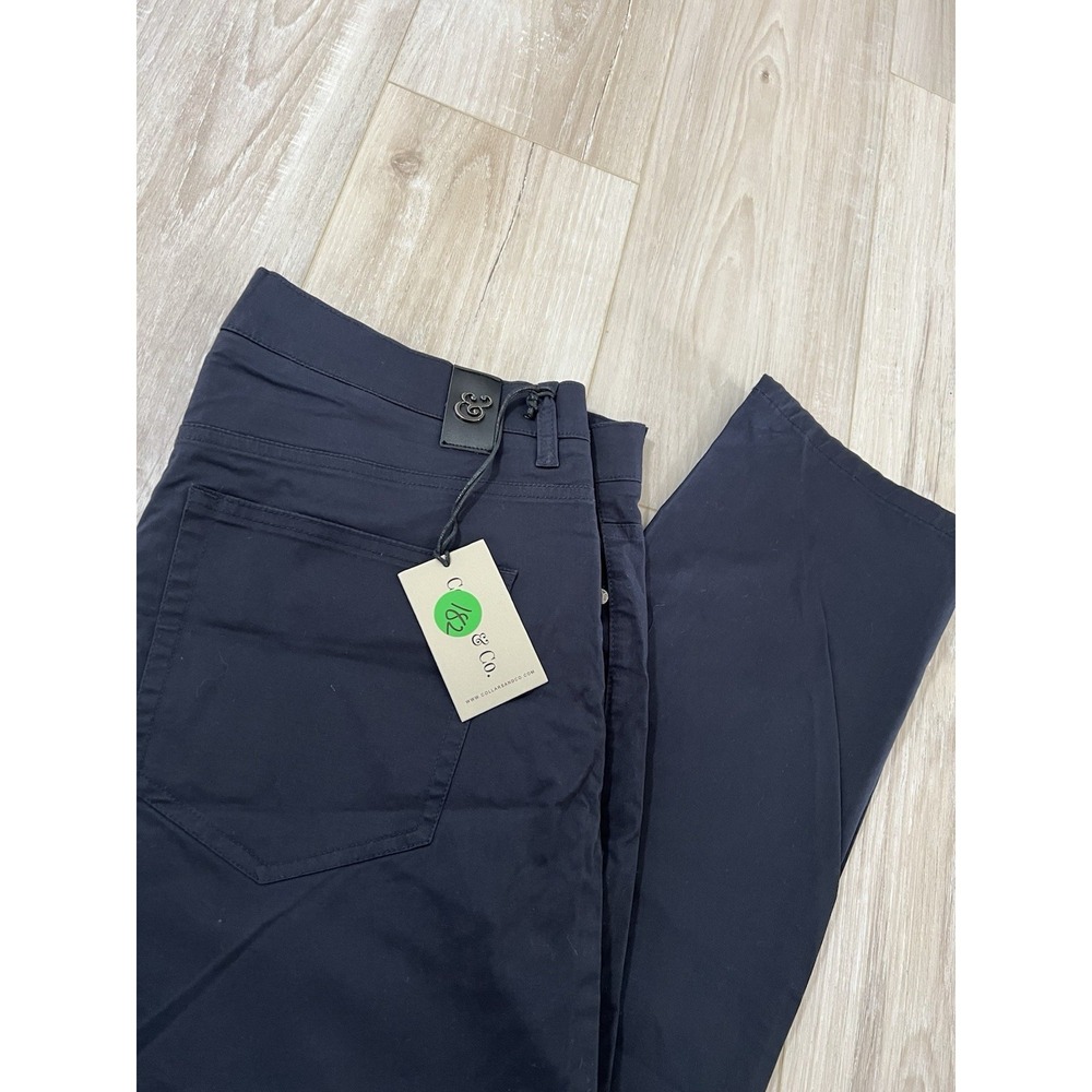 Collars and Co CEO Chino Five Pocket Cotton Stretch Pants Navy 36/34